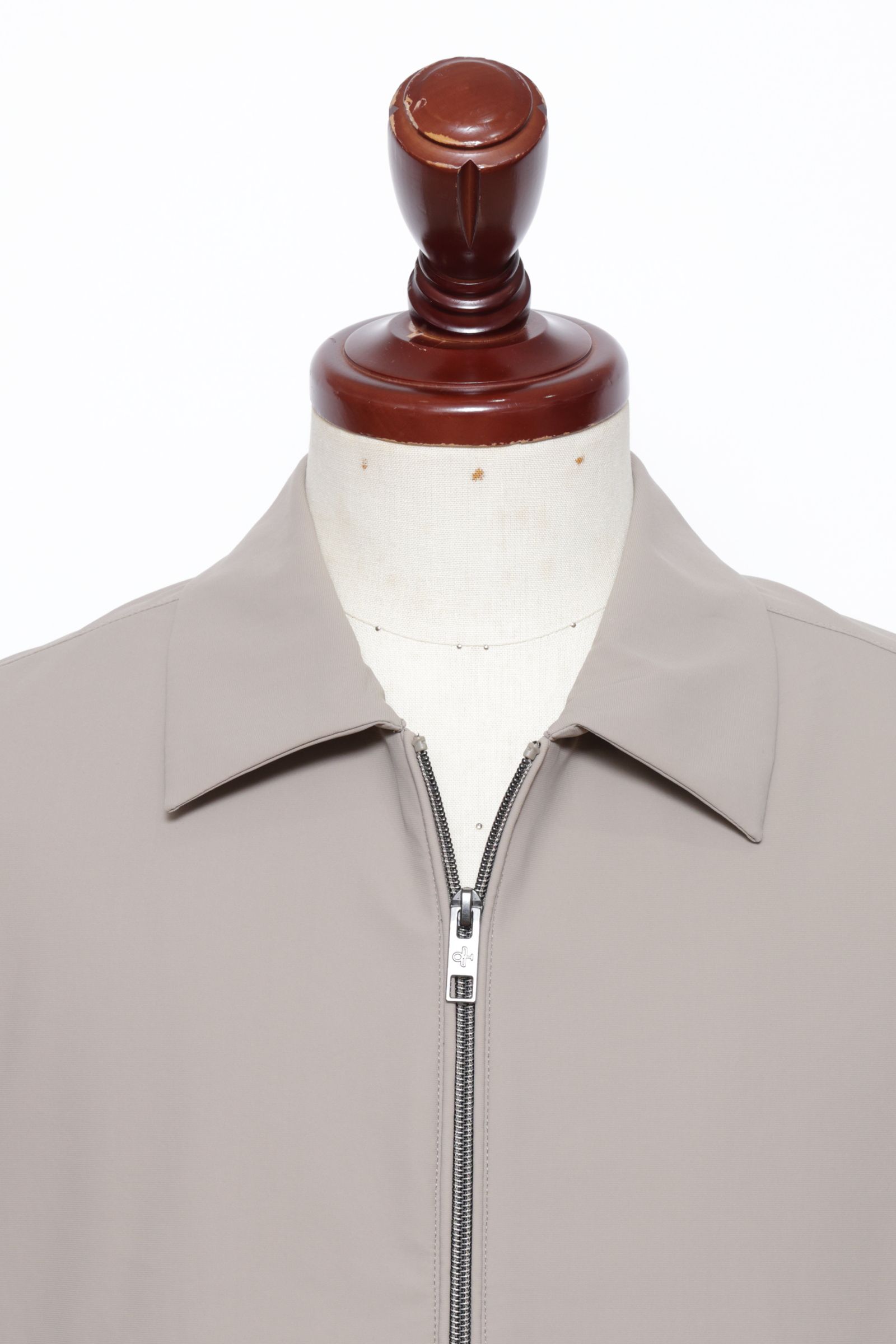 【セットアップあり】ストレッチ ナイロン ジャージ アビエイター ジャケット  / ベージュ