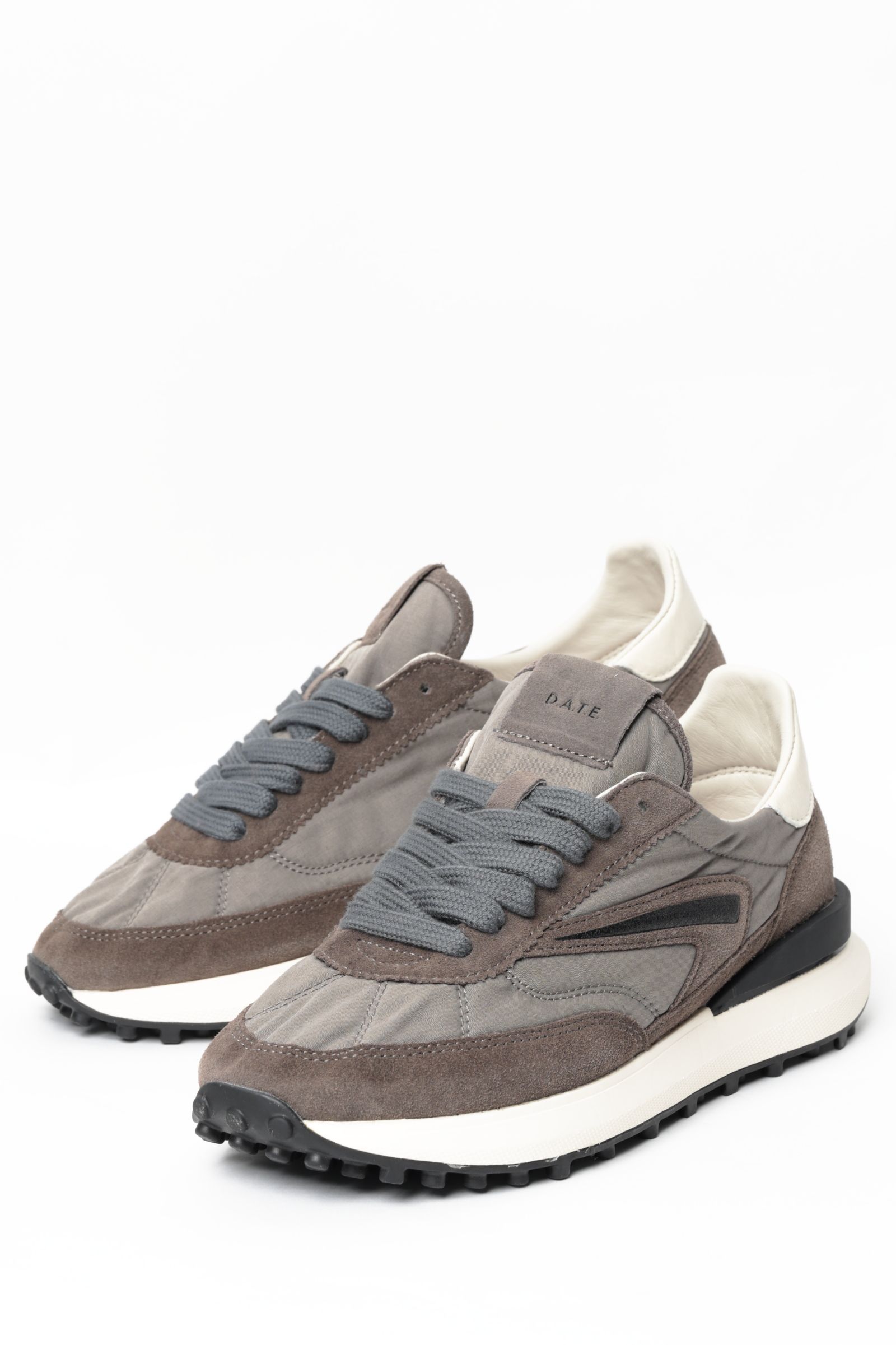 ATHLETA WAX GRAY ナイロン × スウェード ランシュータイプ スニーカー / グレー