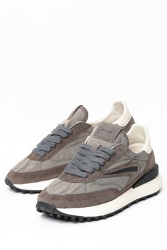 ATHLETA WAX GRAY ナイロン × スウェード ランシュータイプ スニーカー / グレー