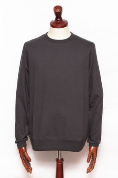 【サイズ50まで】NEBBIOLONEBBIOLO LUNGO コットン クルーネック 長袖 カットソー / チャコールグレー 899