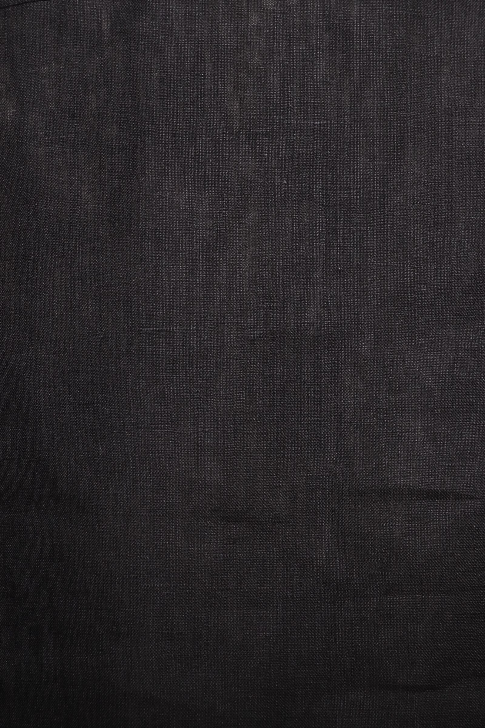 ALBINI LINEN POOL SIDE SHIRT アルビニ社 リネン カプリシャツ / ブラック