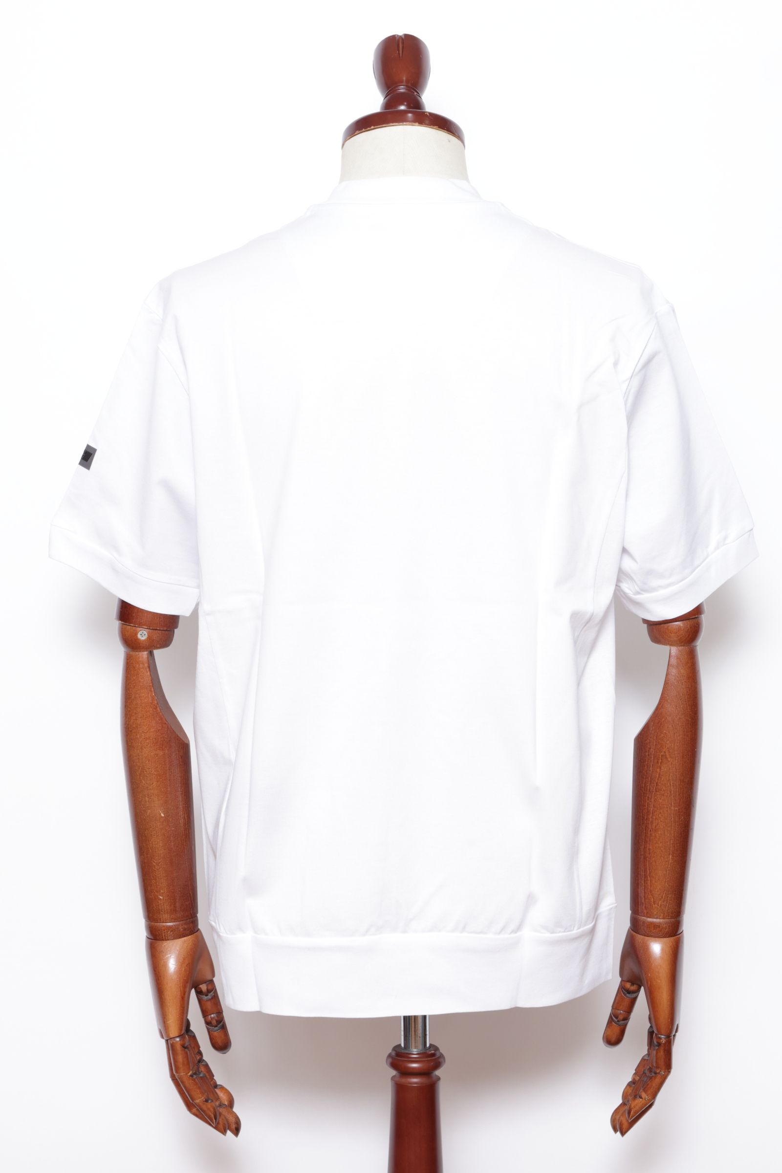 NUBY モックネック コットン 半袖Tシャツ / ホワイト