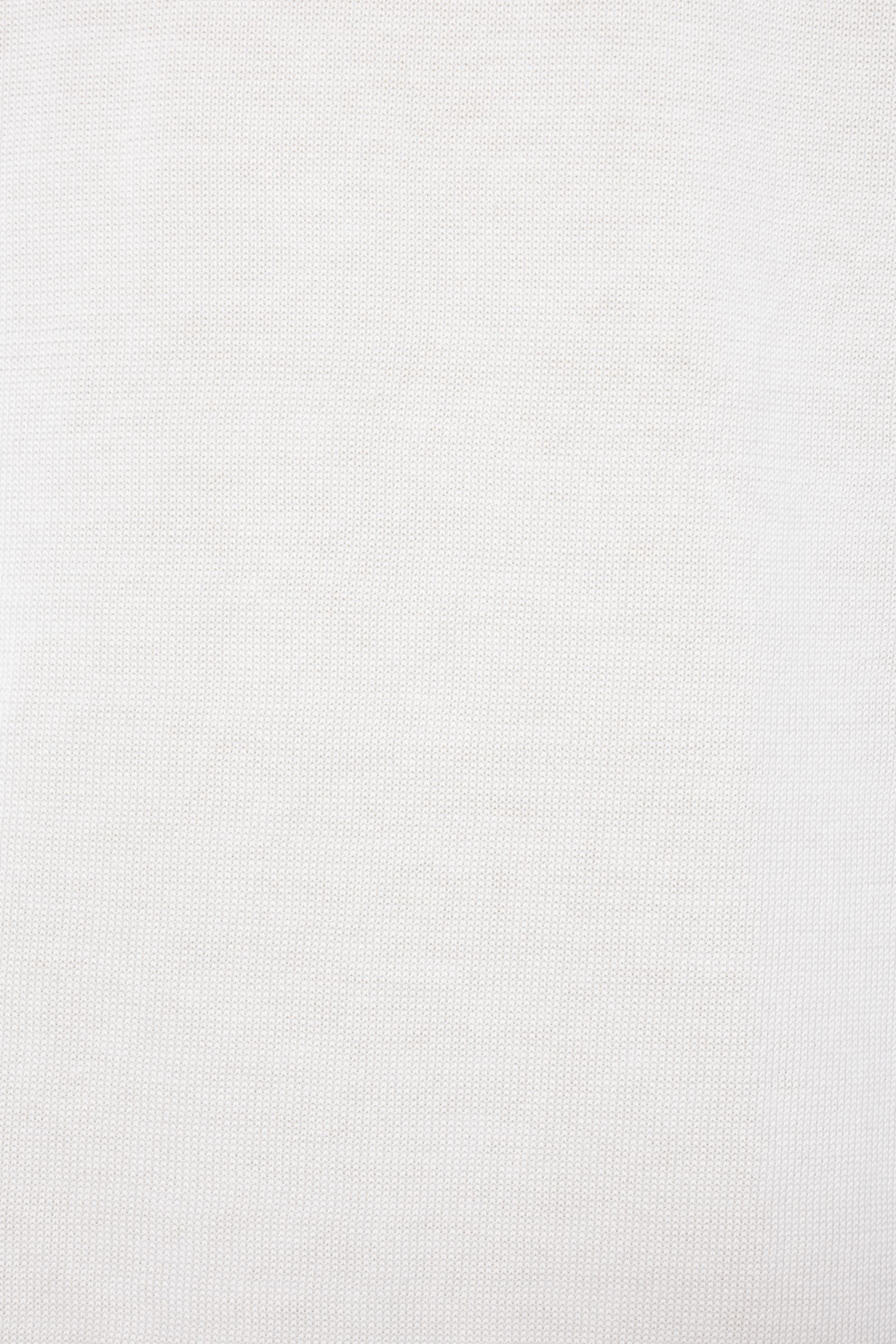 BB3MLT クレープ コットン ニット ハイゲージ スタンドカラー カーディガン / アイボリー 0020