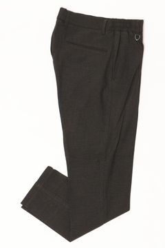 MALPENSAマルペンサ  4 SEASONS Bird's Eye バーズアイストレッチ ピンタック イージースラックス / CGY チャコールグレー