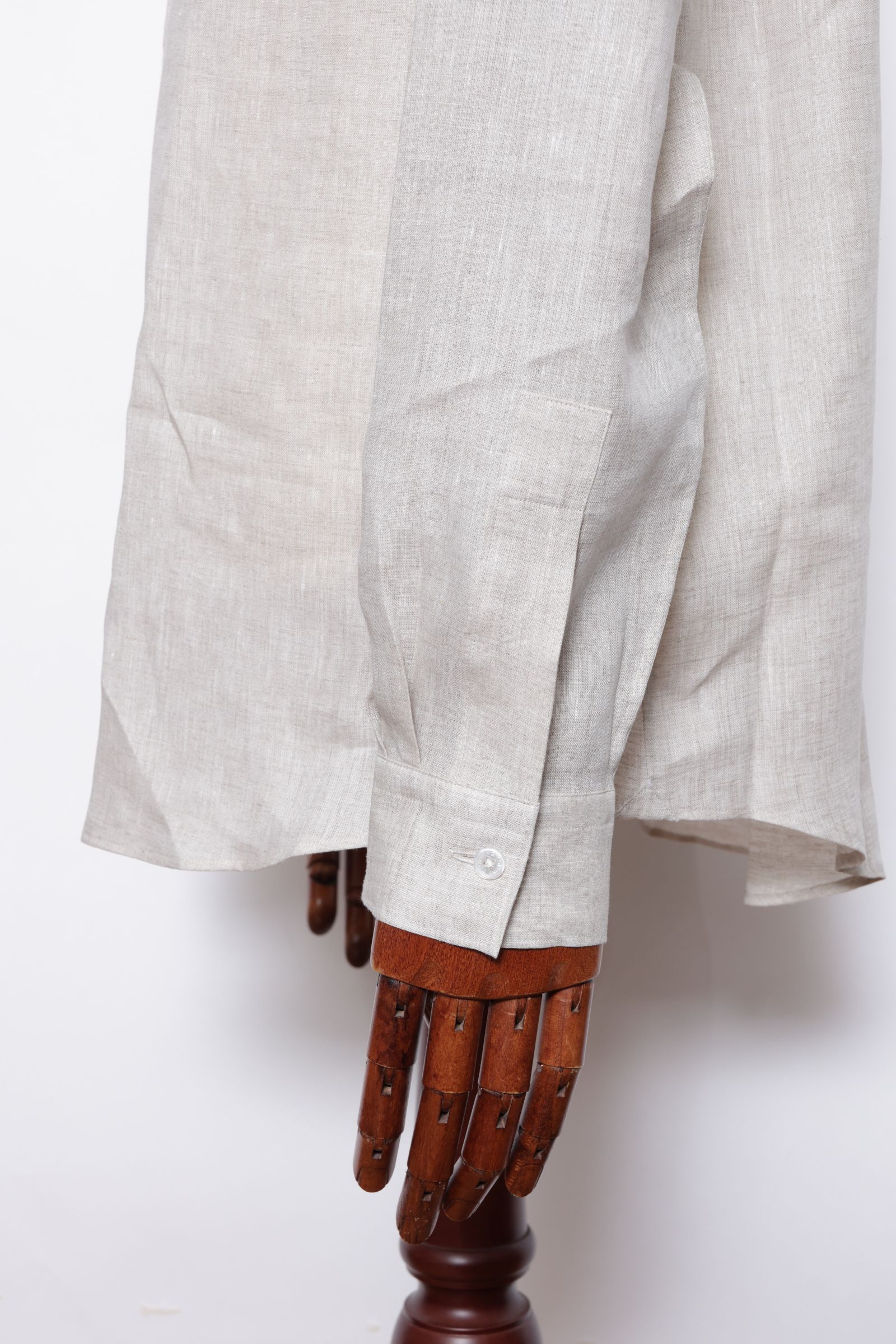 ALBINI LINEN POOL SIDE SHIRT アルビニ社 リネン カプリシャツ / ベージュ