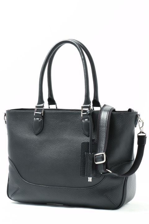 Maiden Voyageシリーズ メイデン ヴォヤージュ シュリンクレザー トートバッグ (横型) / ネイビー