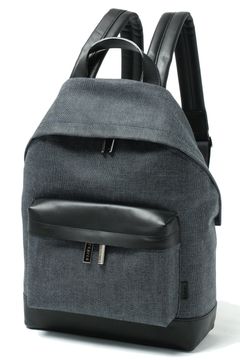 JEDDA デニム × レザー バックパック リュック S / ネイビー × ブラック