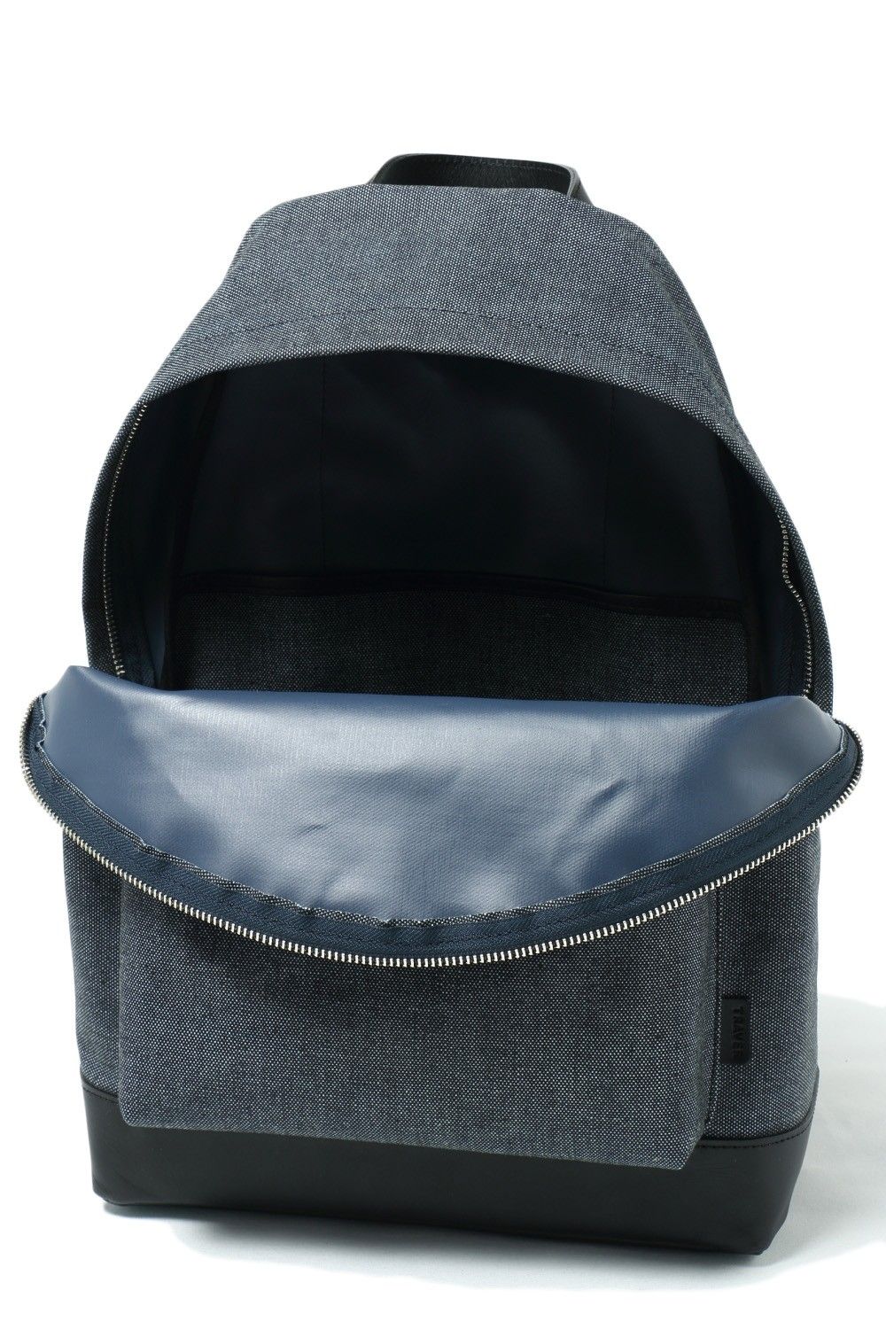 JEDDA デニム × レザー バックパック リュック S / ネイビー × ブラック