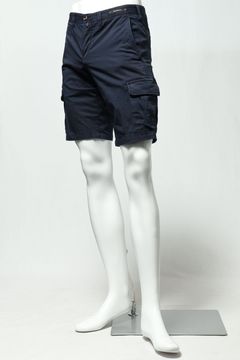 BERMUDA CARGO コットンストレッチ カーゴ ショーツ ショートパンツ / ネイビー 0360