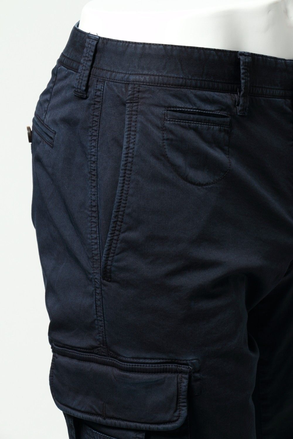 BERMUDA CARGO コットンストレッチ カーゴ ショーツ ショートパンツ / ネイビー 0360