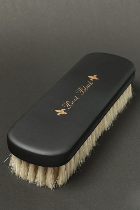 Boot Black × 江戸屋 白馬毛 靴ブラシ - 磨き 仕上げ クリーム伸ばし