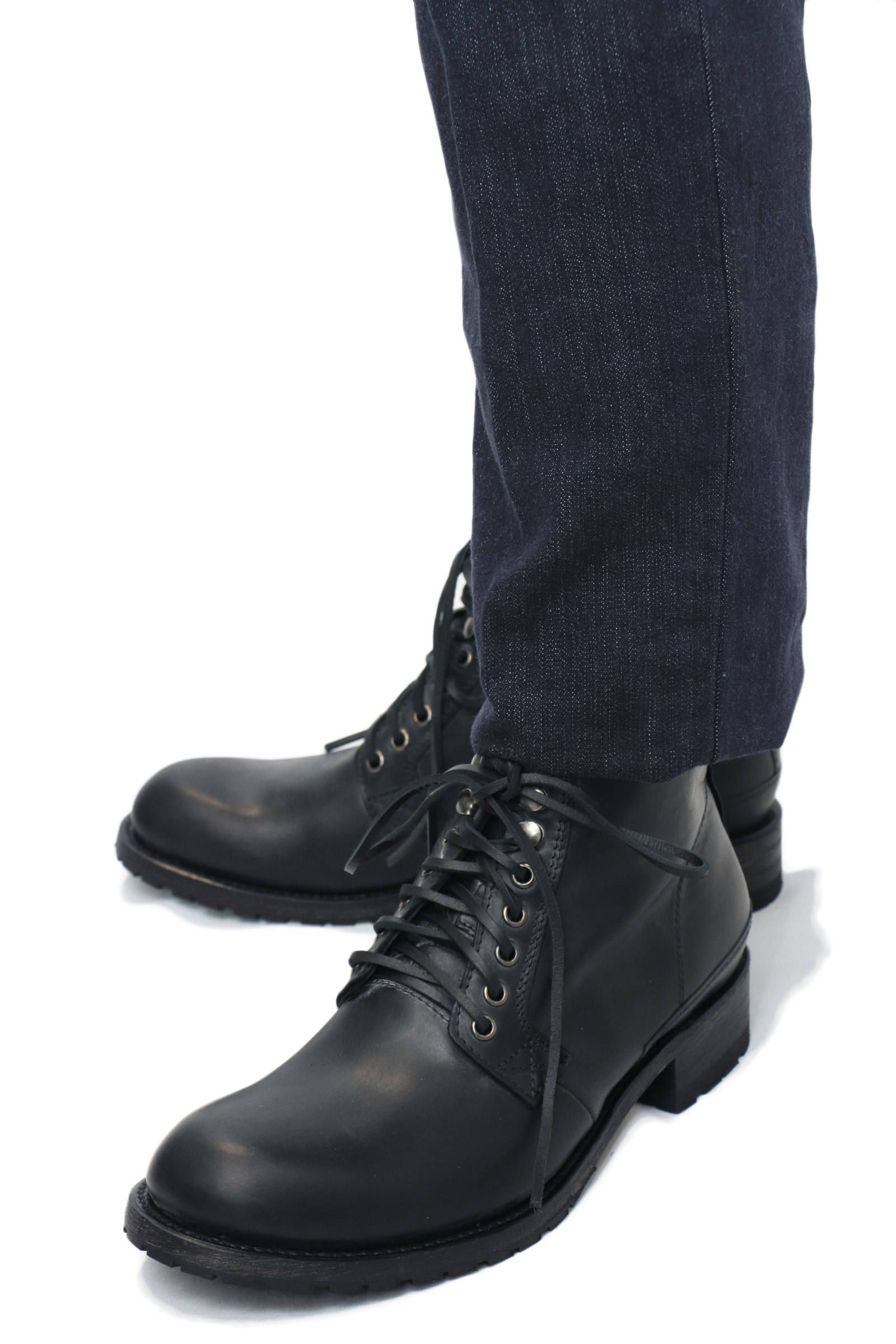 SENDRA BOOTS - グッドイヤーウェルテッド製法 ワークブーツ 革靴 / ブラック NEGRO | BEKKU HOMME