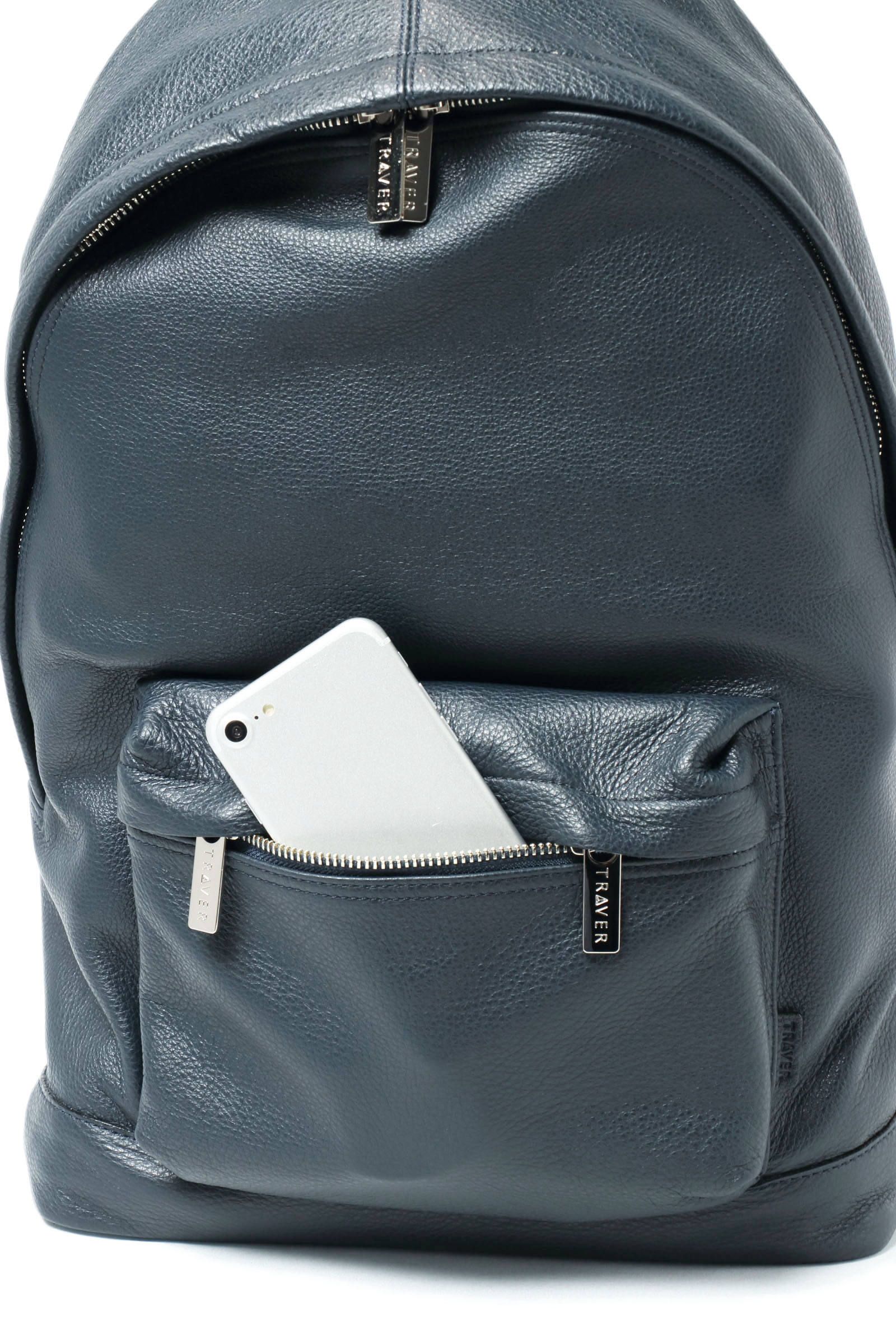 Jedda 25 シュリンクレザー バックパック リュック Sサイズ / ネイビー