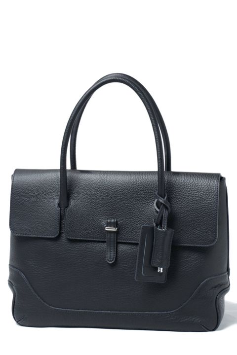 Maiden Voyageシリーズ シュリンクレザー 被せ付 トートバッグ / ネイビー