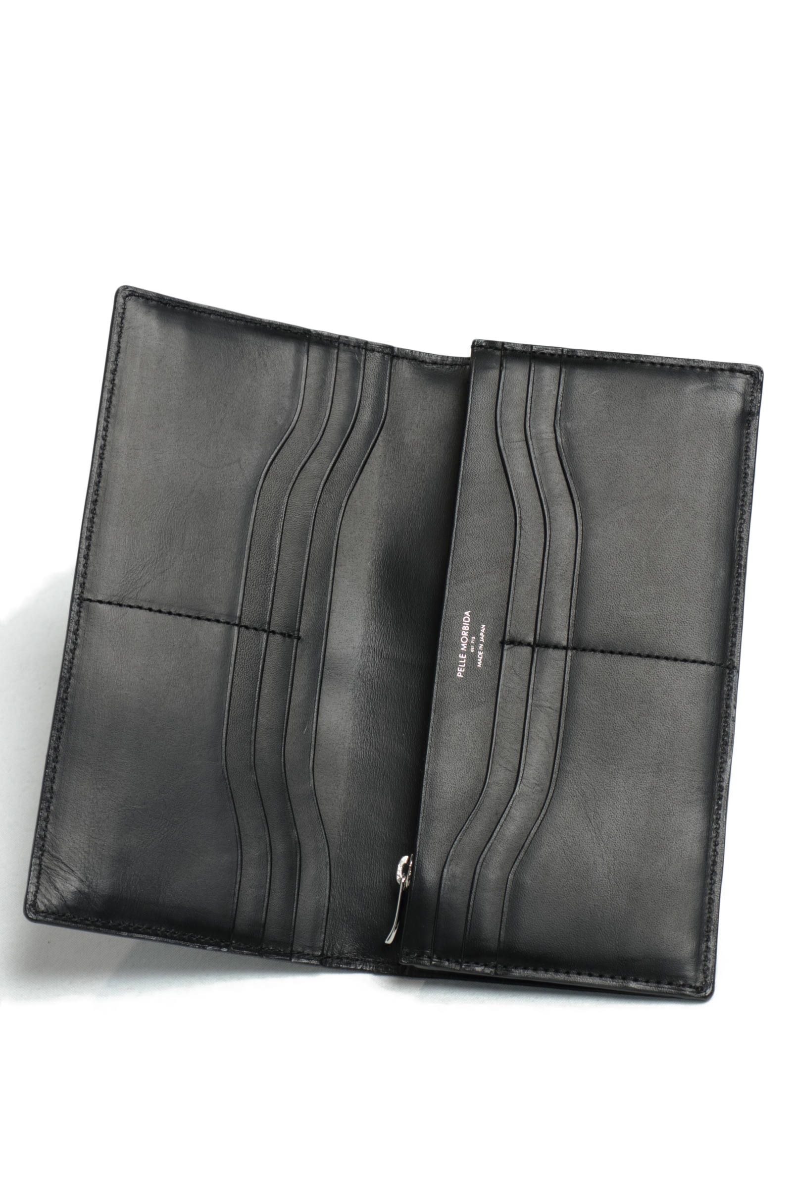 Maiden Voyageシリーズ シュリンクレザー 薄マチ トートバッグ / ネイビー