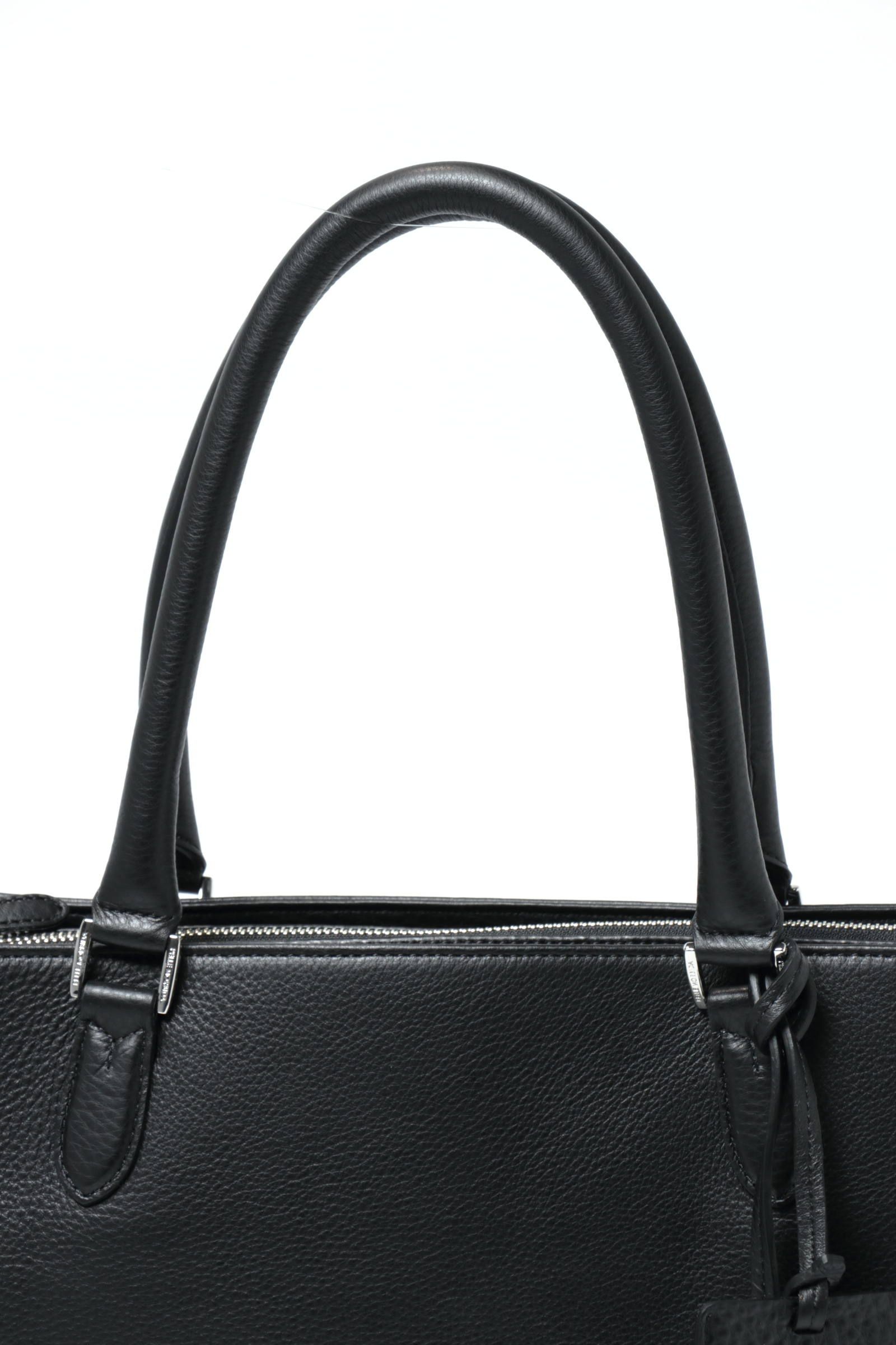 Maiden Voyageシリーズ シュリンクレザー 薄マチ トートバッグ / ブラック