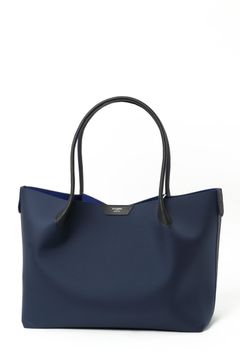 Cinque Terreシリーズ 撥水 ナイロン ボンディング加工 トートバッグ M / ネイビー  PELLE MORBIDA