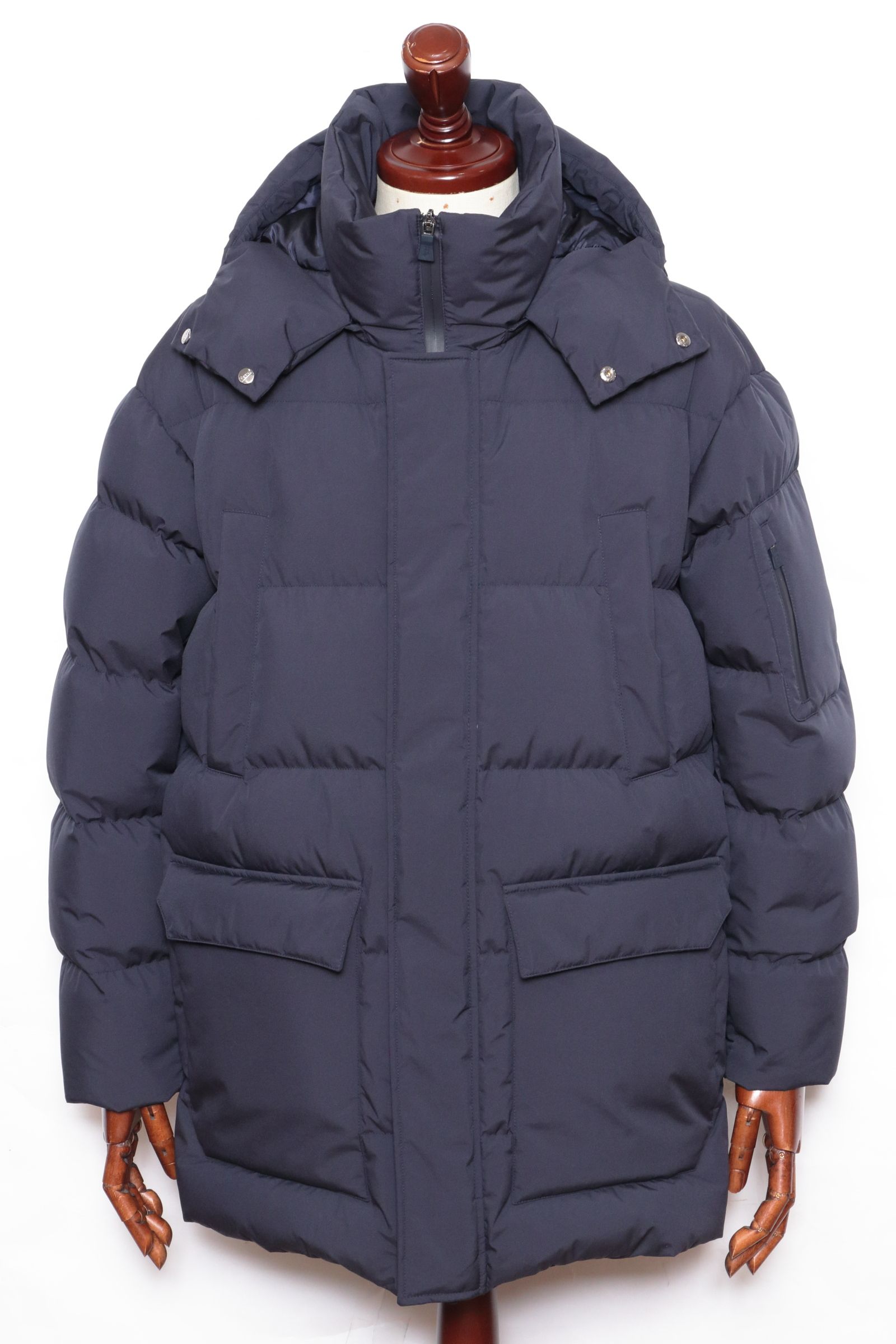 【FUNCTIONAL WARDROBE】 PI001292U  2レイヤーダウンフーディーコート / ネイビー 9201