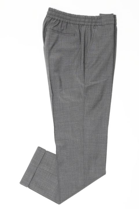 サイズ52まで【干場義雅氏 別注モデル】H DUE 永久クリース ストレッチウール パンツ / グレー