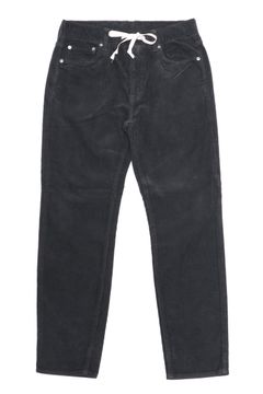 Shore イージーテーパード シャーリング コーデュロイ パンツ  / ブラック Vintage Black