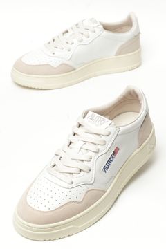 AUTRY - MEDALIST ローカット レザー x スウェード レースアップ 