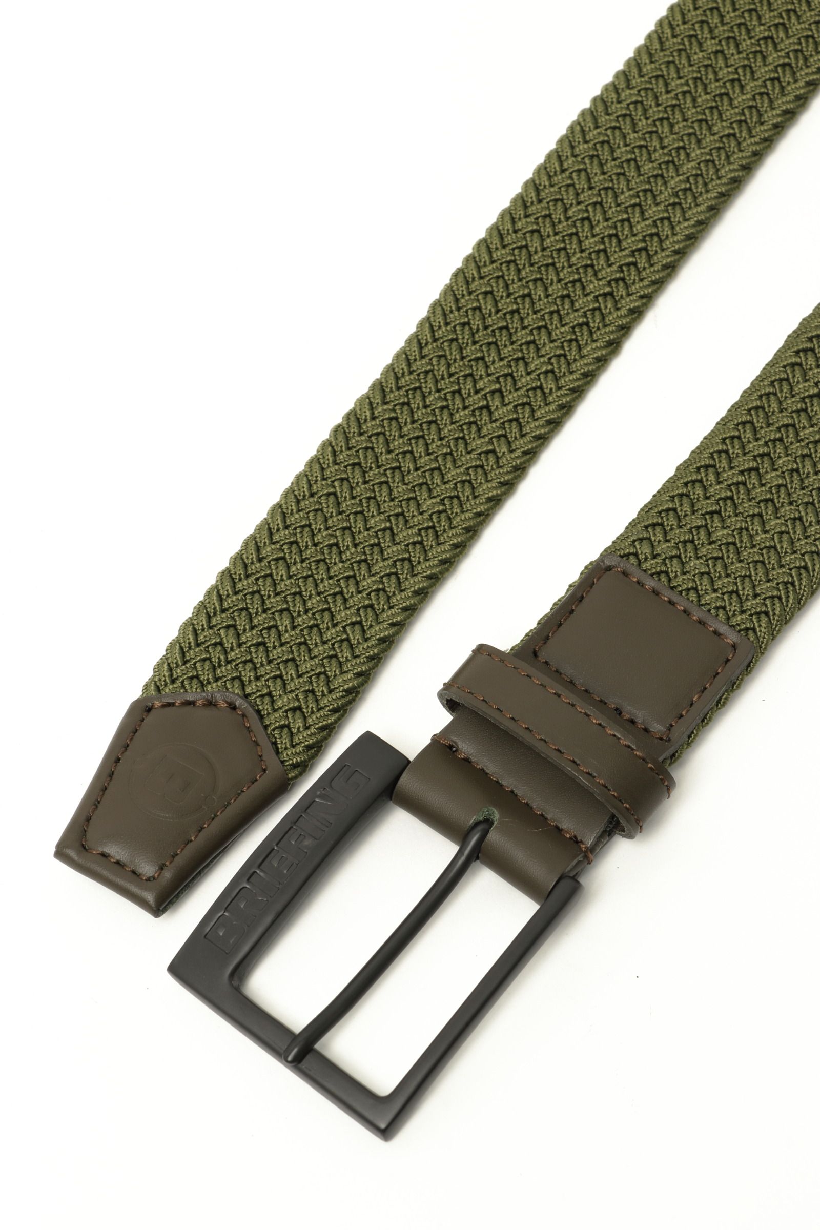 BRIEFING GOLF - SQUARE BUCKLE MESH BELT スクエアバックル ラバー