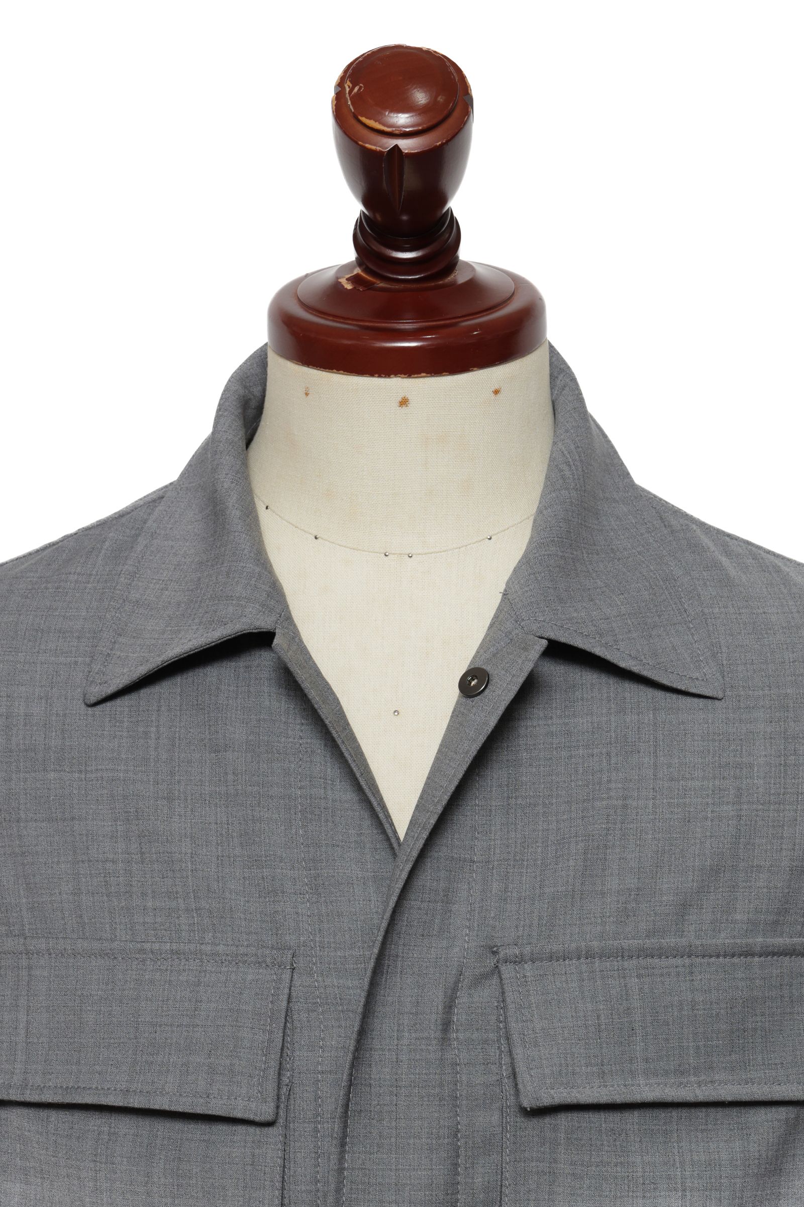 【セットアップあり】JWORK MAN ストレッチウール CPOジャケット / グレー