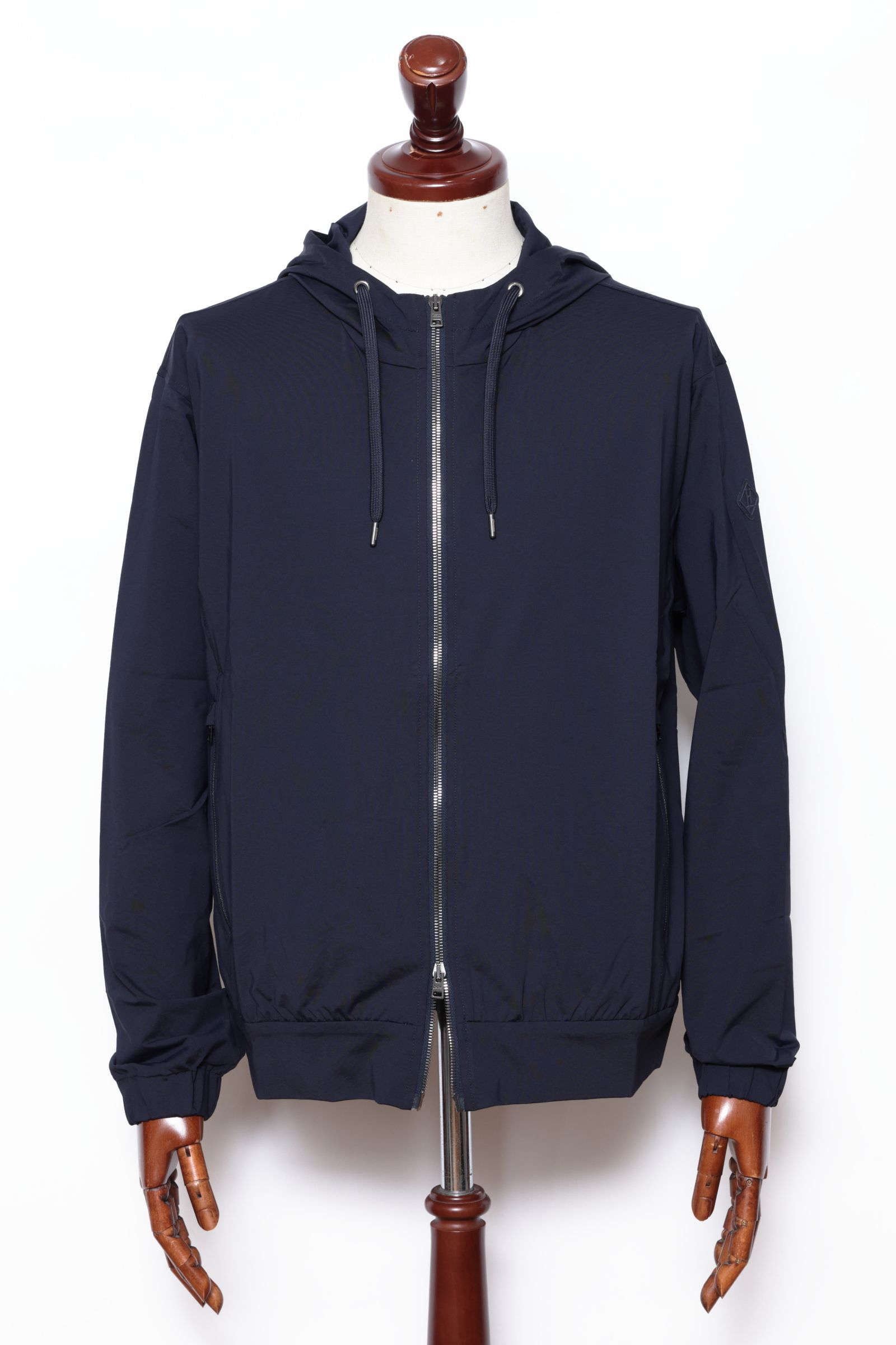 ストレッチジャージ リラックスシルエット パーカ / ネイビー 9200