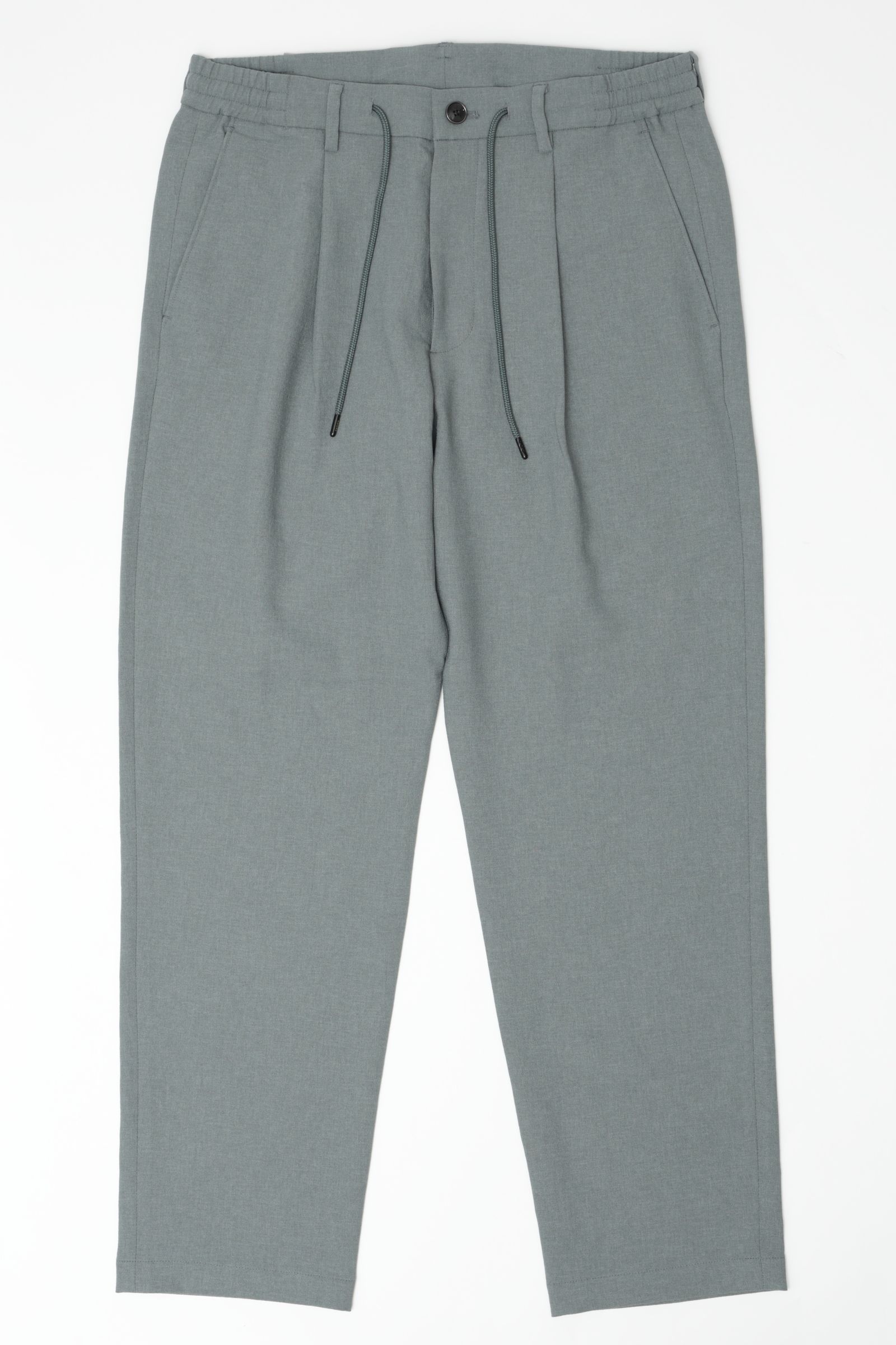 【セットアップあり】EVALET イミテーションリネン リラックス パンツ / GRY グレー