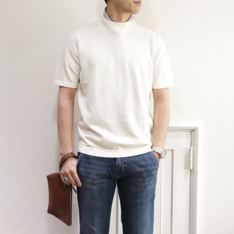 ”FILIPPO DE LAURENTIIS”を使用した春夏ニットオンニットコーデ
