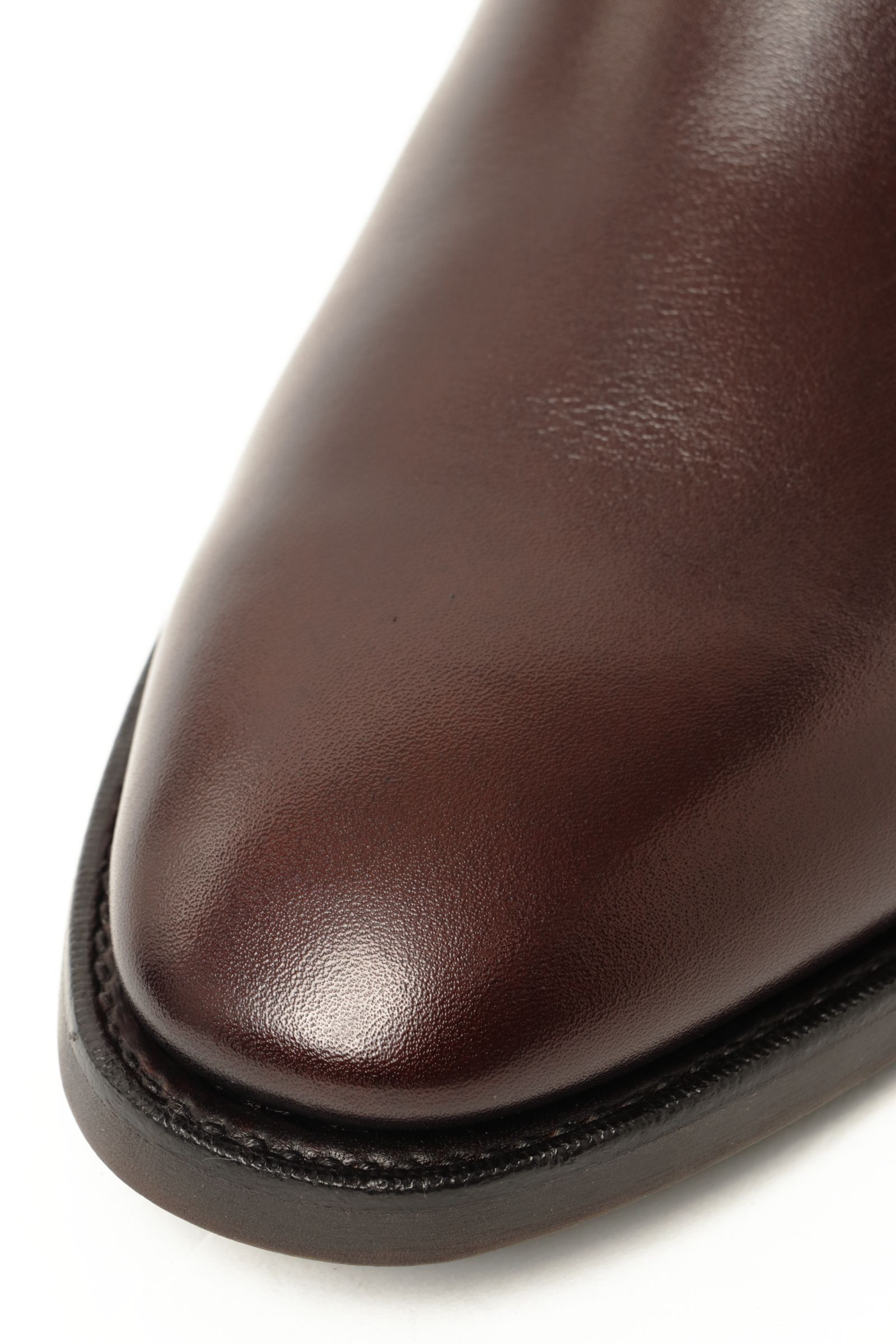 《BEKKU HOMME別注》フレックス ビブラムソール 柔らかい革 フンシャルカーフ サイドジップ ブーツ ボロネーゼ式グッドイヤーウェルテッド製法 / ダークブラウン