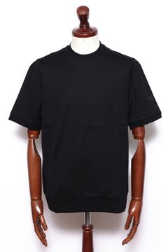 NUBY モックネック コットン 半袖Tシャツ / ブラック