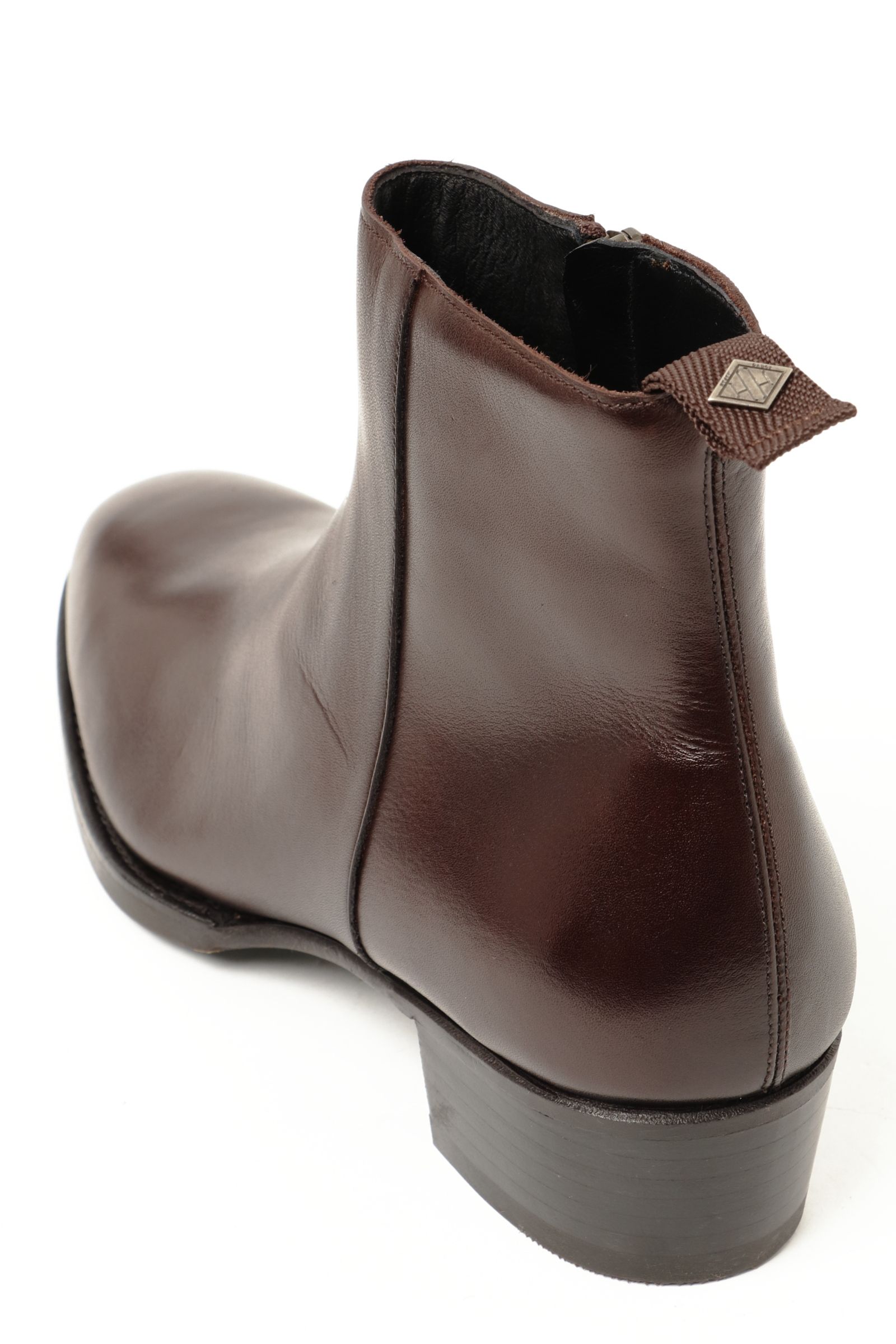 《BEKKU HOMME別注》フレックス ビブラムソール 柔らかい革 フンシャルカーフ サイドジップ ブーツ ボロネーゼ式グッドイヤーウェルテッド製法 / ダークブラウン