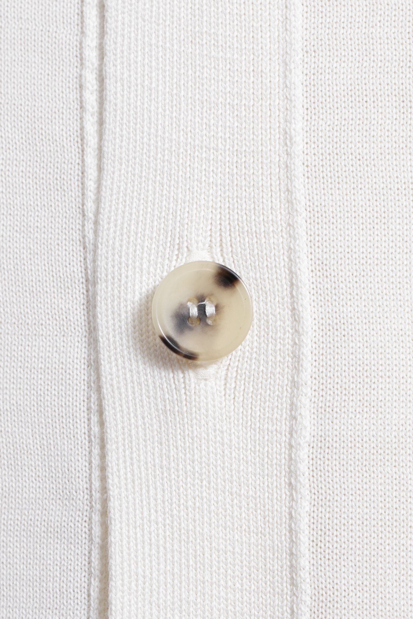 BB3MLT クレープ コットン ニット ハイゲージ スタンドカラー カーディガン / アイボリー 0020