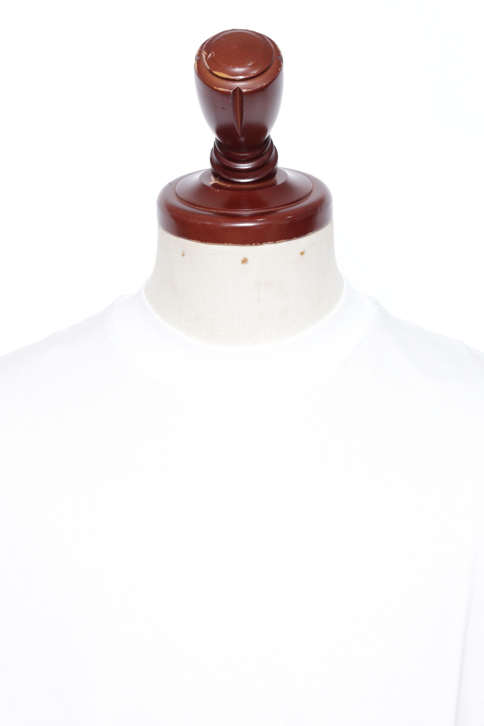 NUBY モックネック コットン 半袖Tシャツ / ホワイト