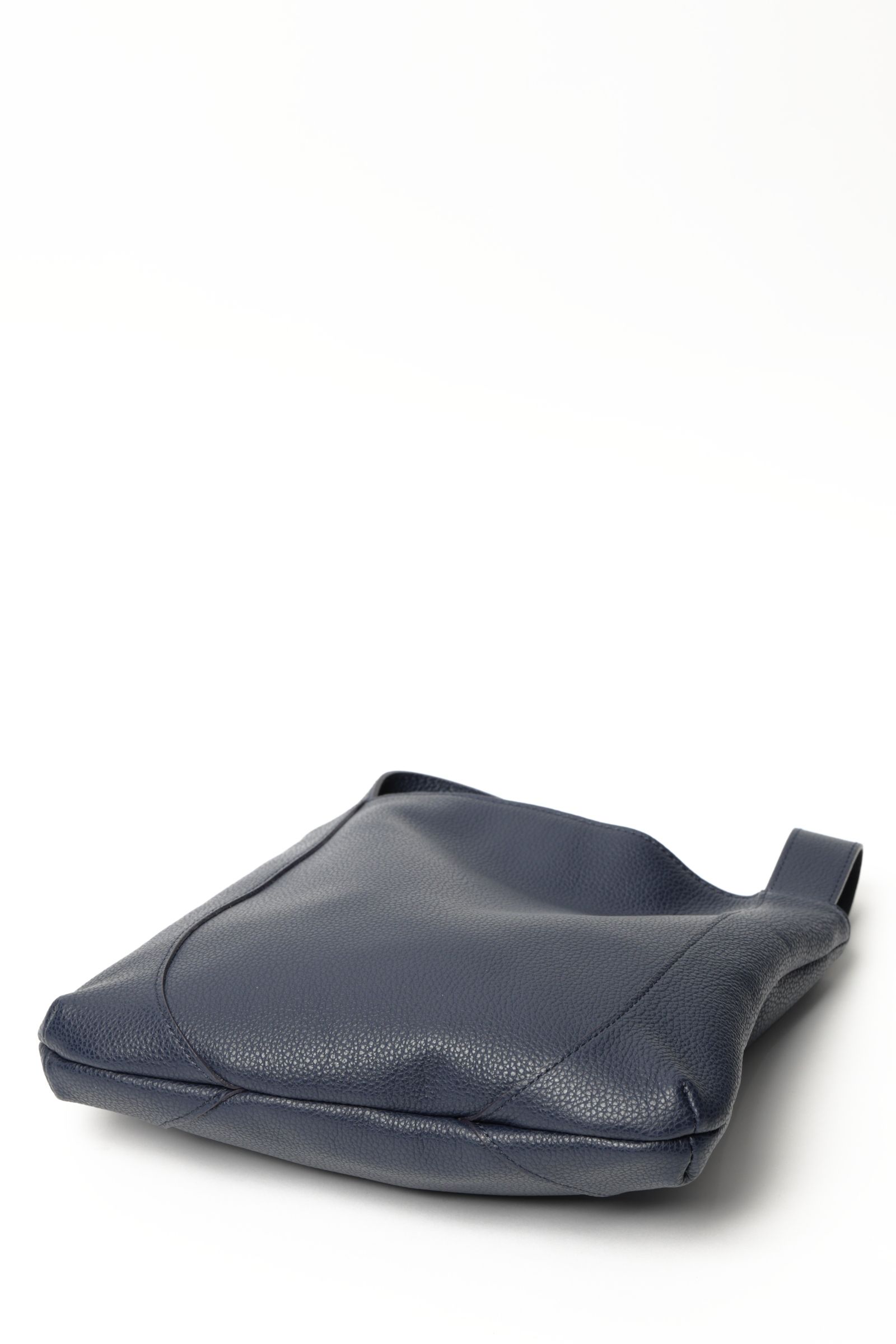 イタリアン シュリンクレザー ワンハンドルバッグ  / ネイビー