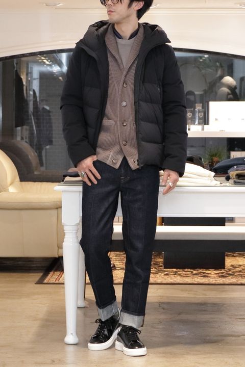 "DUNOハイブリットダウン"を使用したカジュアルダウンコーデ