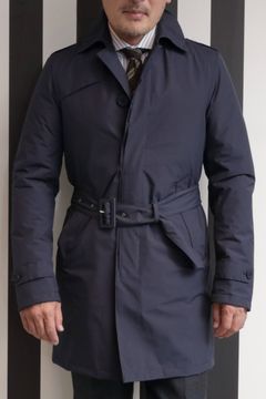 Herno Laminar Goretex インナーダウン取外し可 シングルトレンチコート ネイビー 91 Bekku Homme