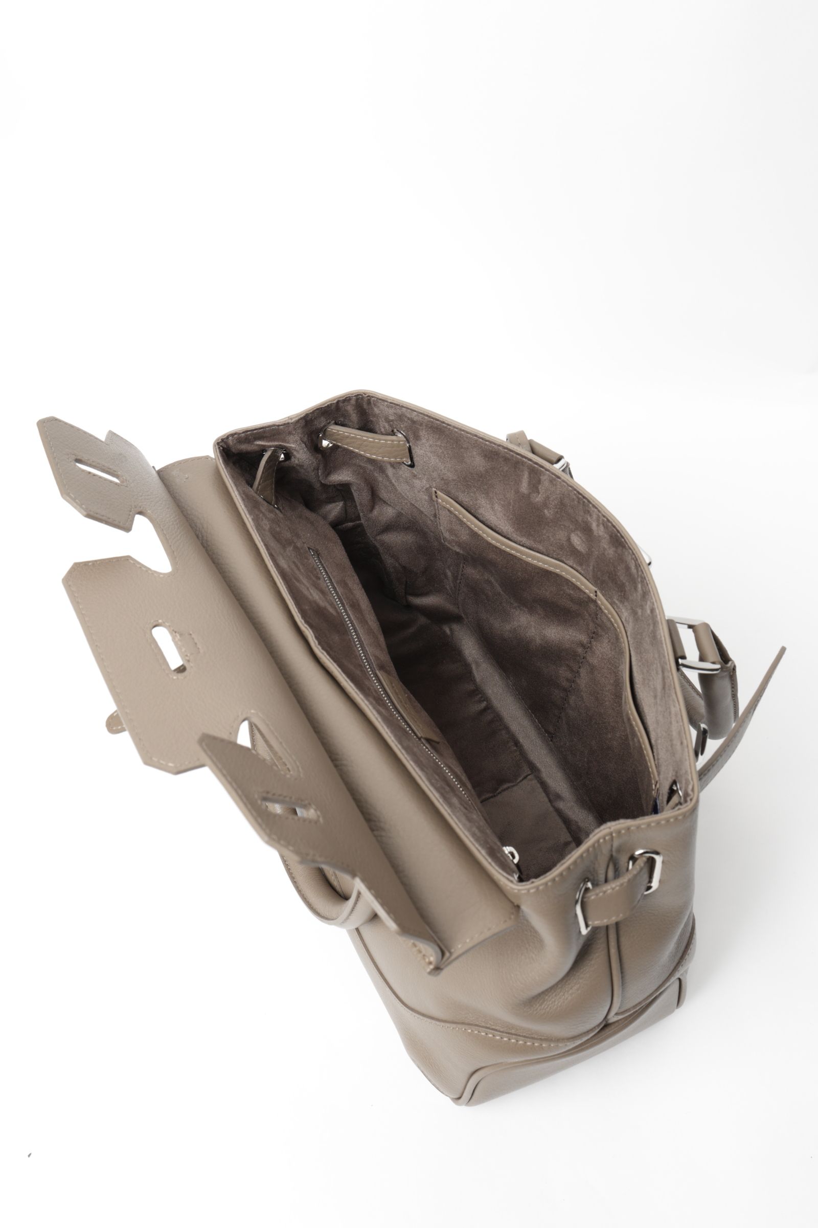 Maiden Voyageシリーズ メイデン ヴォヤージュ ミニ フラップボストンバッグ / グレージュ