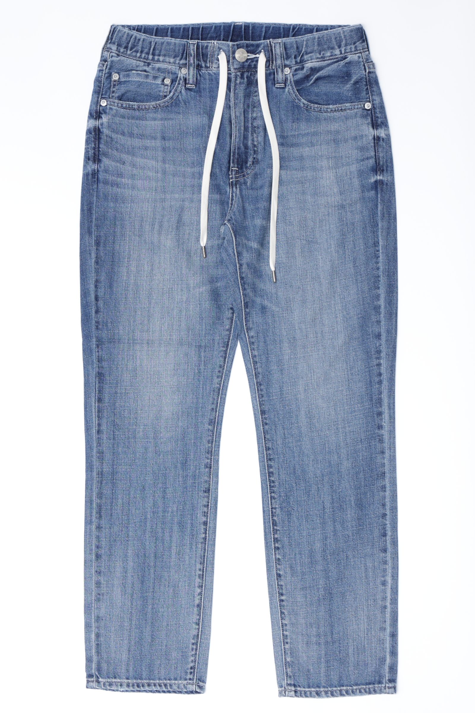 Rhythm+ Easy スリムテーパード シャーリング ハイパーストレッチ ライトオンス デニム / ミディアム インディゴ kita - Air Mid