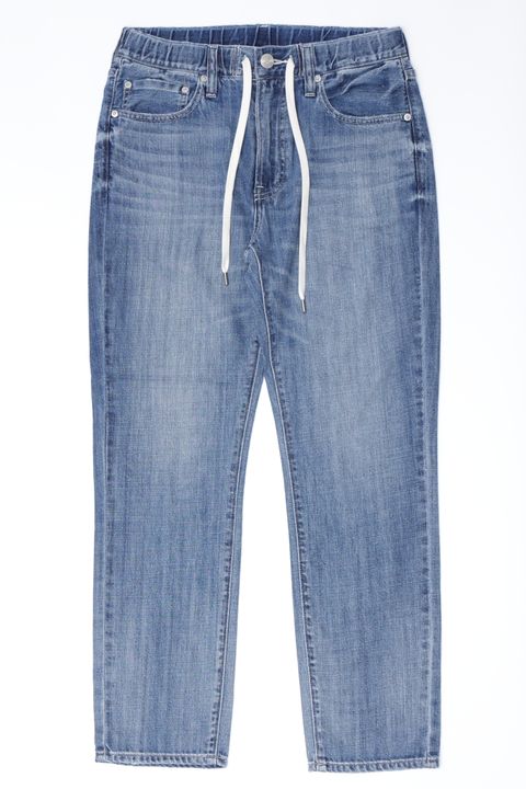 Rhythm+ Easy スリムテーパード シャーリング ハイパーストレッチ ライトオンス デニム / ミディアム インディゴ kita - Air Mid