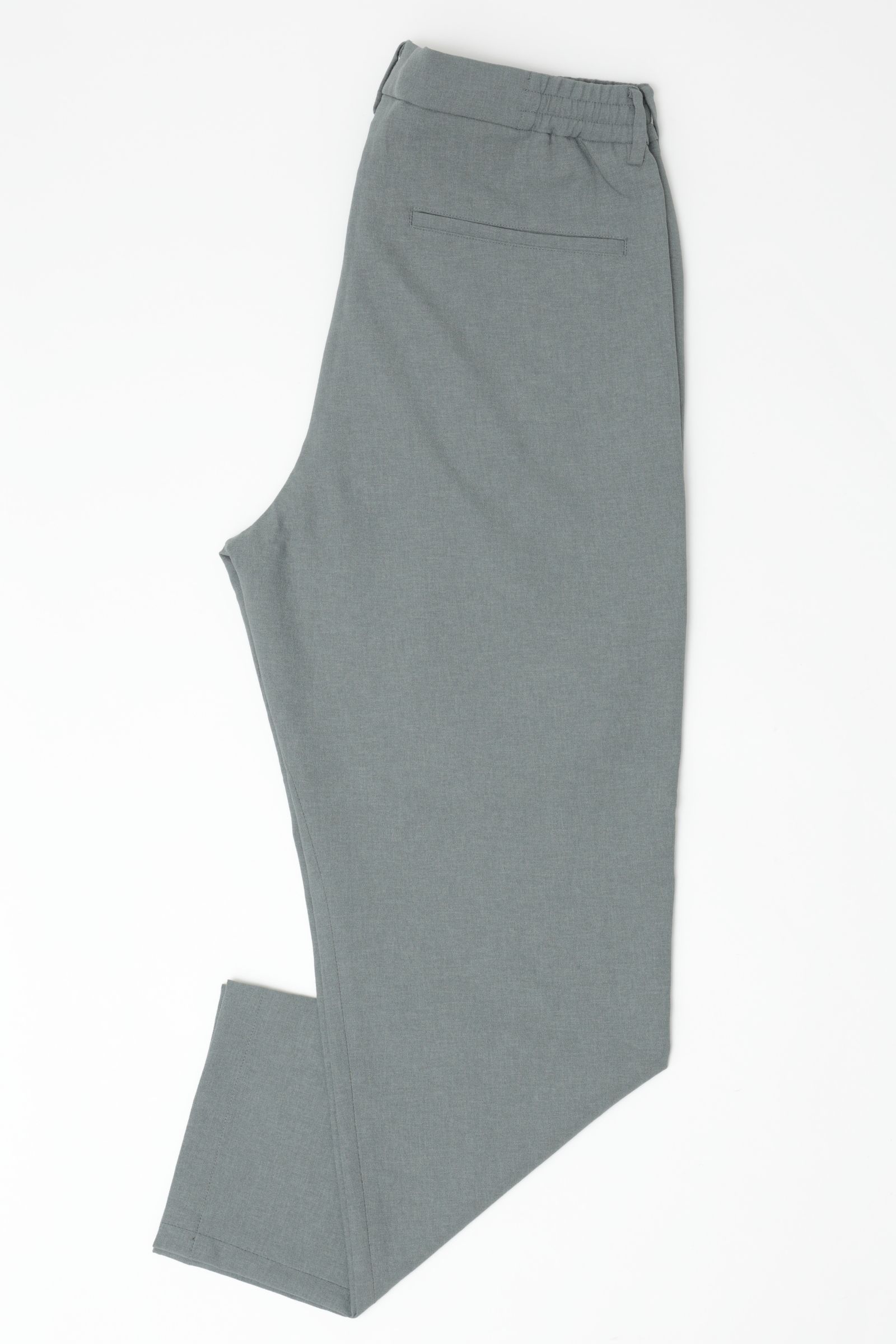 【セットアップあり】EVALET イミテーションリネン リラックス パンツ / GRY グレー