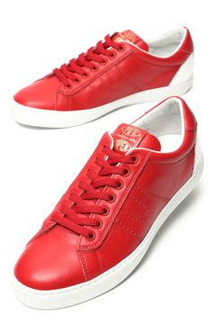 OPL1 カーフレザー スニーカー / レッド【M3.com 掲載商品】