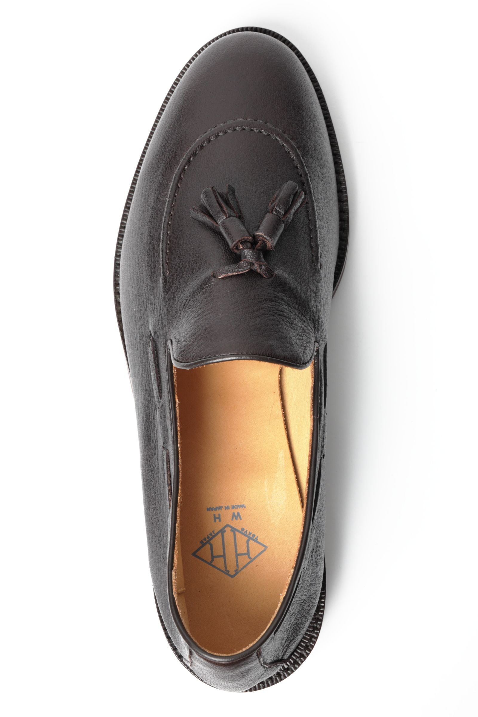 【スーパーふにゃ男】ディアスキン 鹿革 タッセルローファー シューズ 革靴 / ダークブラウン