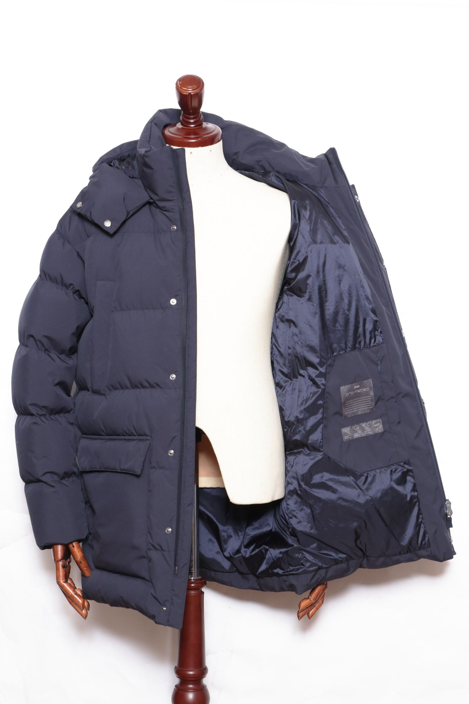 【FUNCTIONAL WARDROBE】 PI001292U  2レイヤーダウンフーディーコート / ネイビー 9201