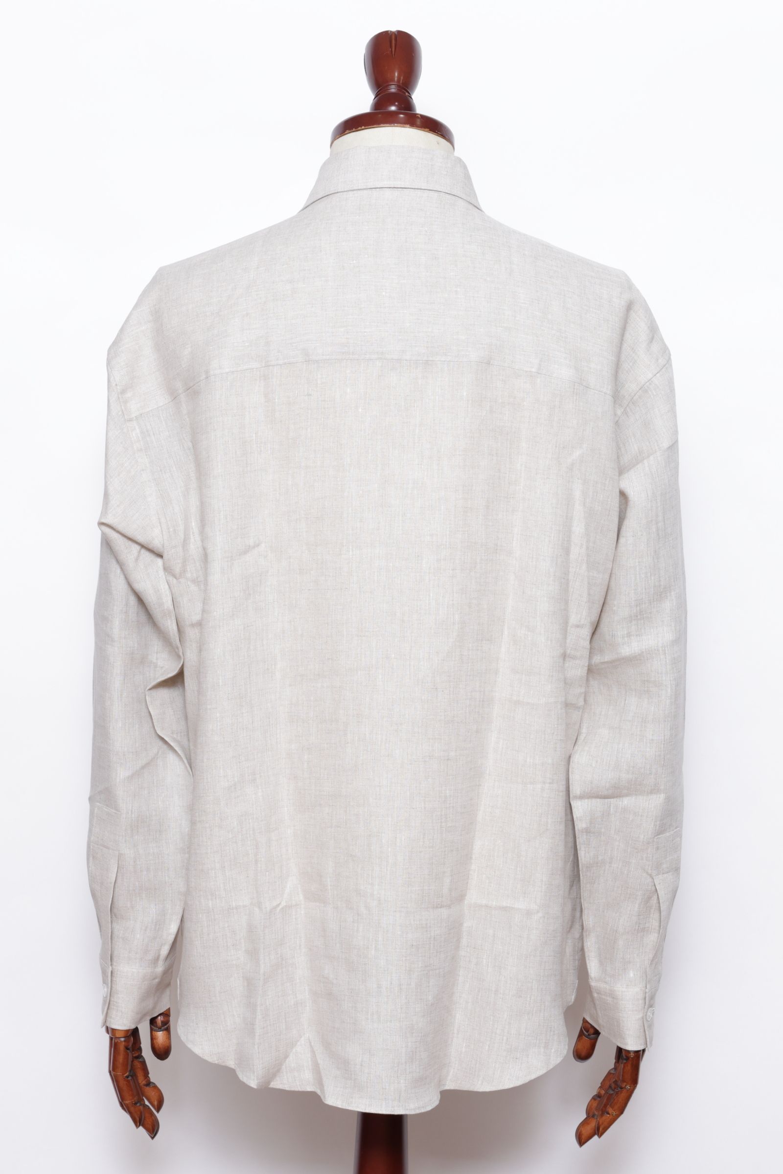 ALBINI LINEN POOL SIDE SHIRT アルビニ社 リネン カプリシャツ / ベージュ