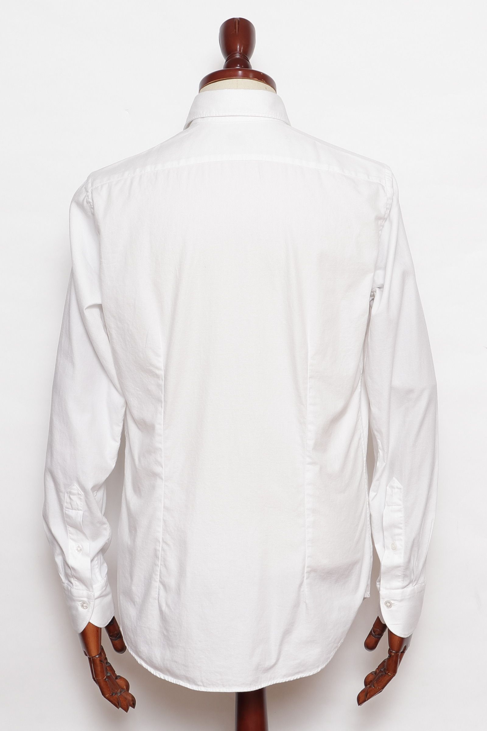 コットンフランネル ワイドカラー シャツ  BERLINO / ホワイト