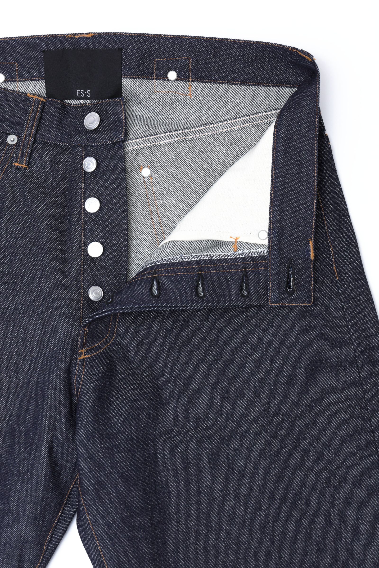 SVNDE リジッド(ノンウォッシュ) ワイド デニムパンツ / INDIGO RIGID ダークネイビー