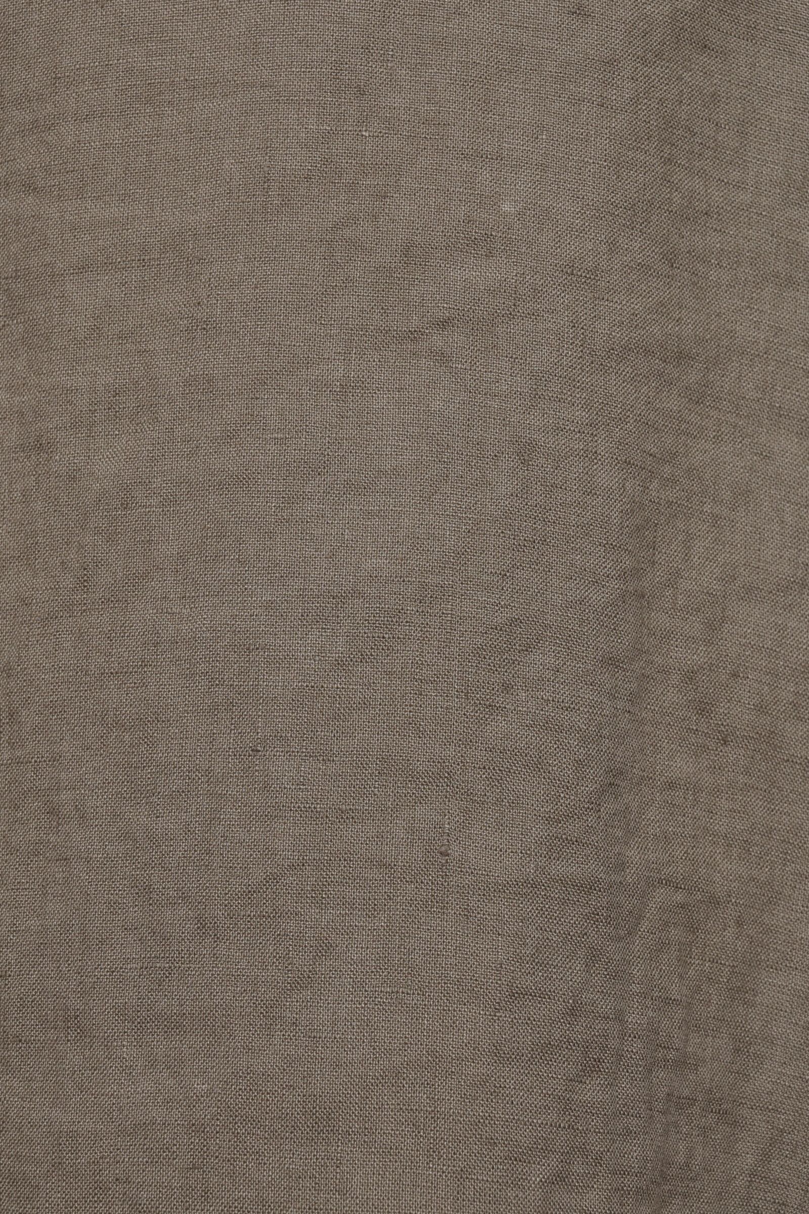 FI000152U ガーメントダイ リネン サファリジャケット  / 7730 カーキ