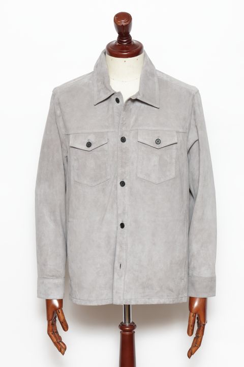 DEX ゴートスウェード シャツジャケット / LIGHT GREY ライトグレー